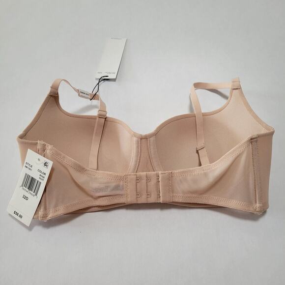 Steve Madden Mesh Balconette Bra SM11851 Rose Dust NWT Size 32D - Picture 5 of 7